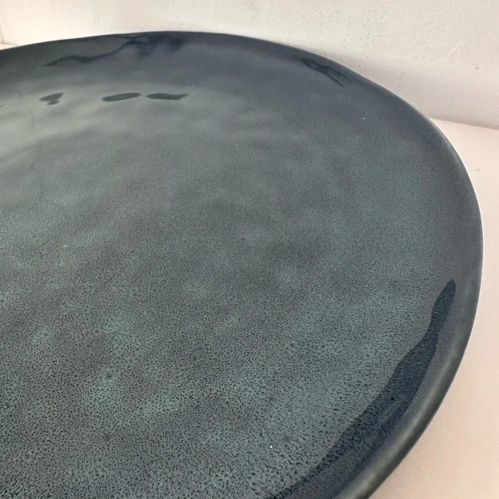 Elegant Blue Ceramic Plate, ikea serving plate